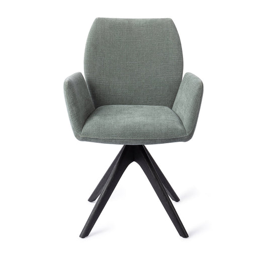 Misaki Dining Chair Breezy Blue Revolve Oak Black