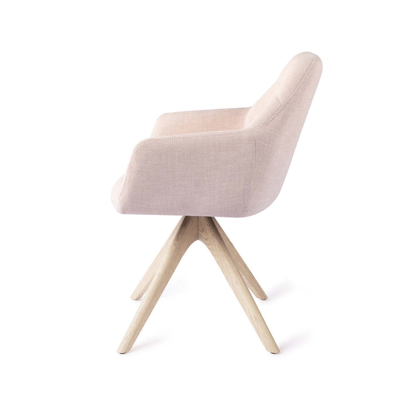 Noto Dining Chair Petal Pink Revolve Oak Bleach