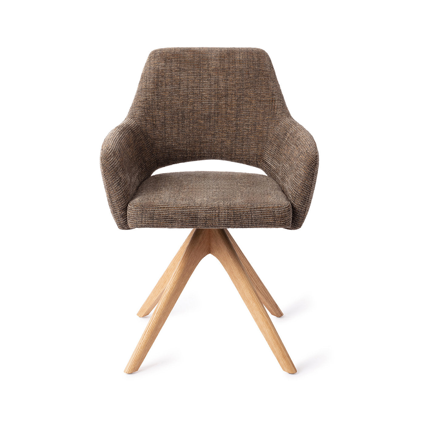 Yanai Dining Chair Checked Chestnut Revolve Oak Natural