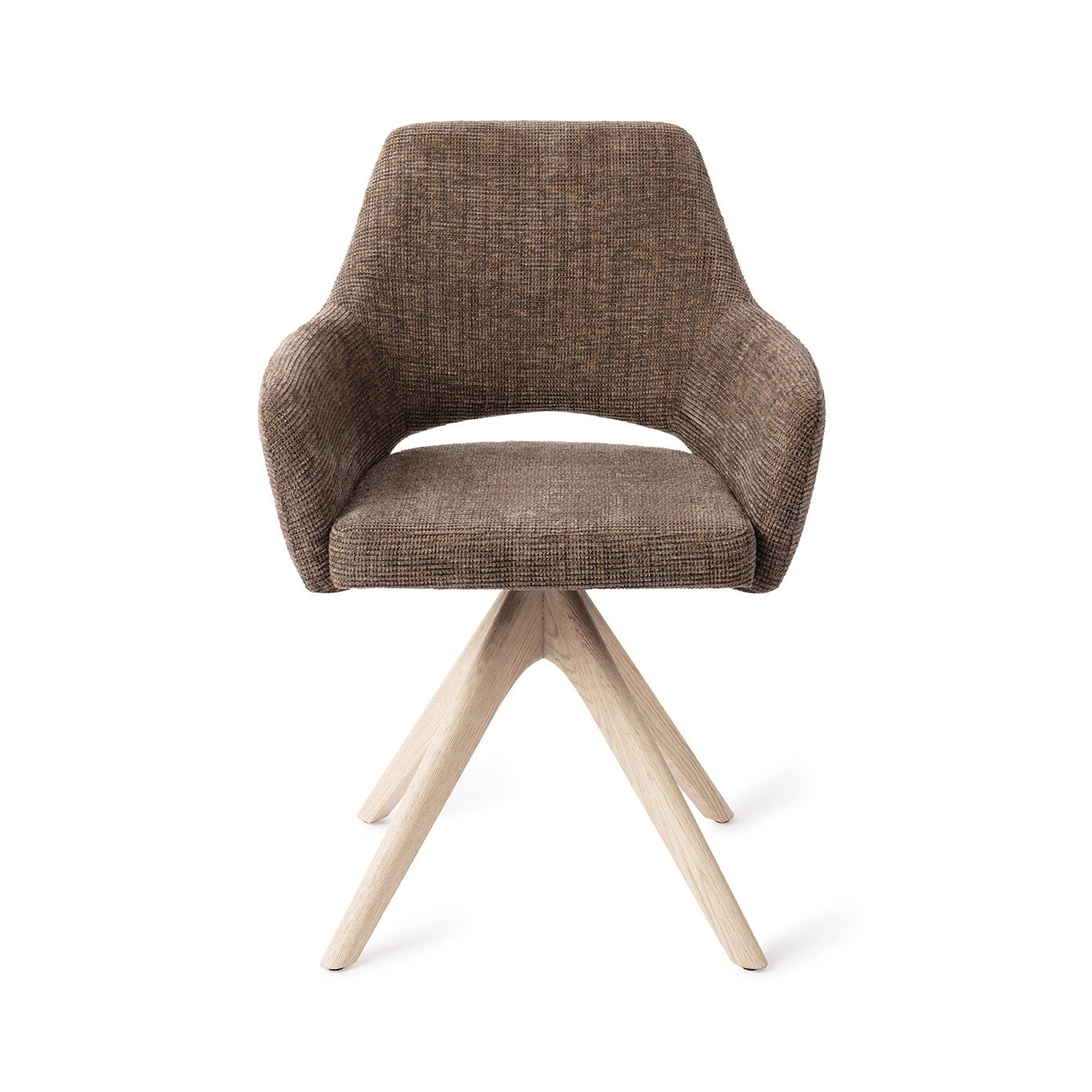 Yanai Dining Chair Checked Chestnut Revolve Oak Bleach