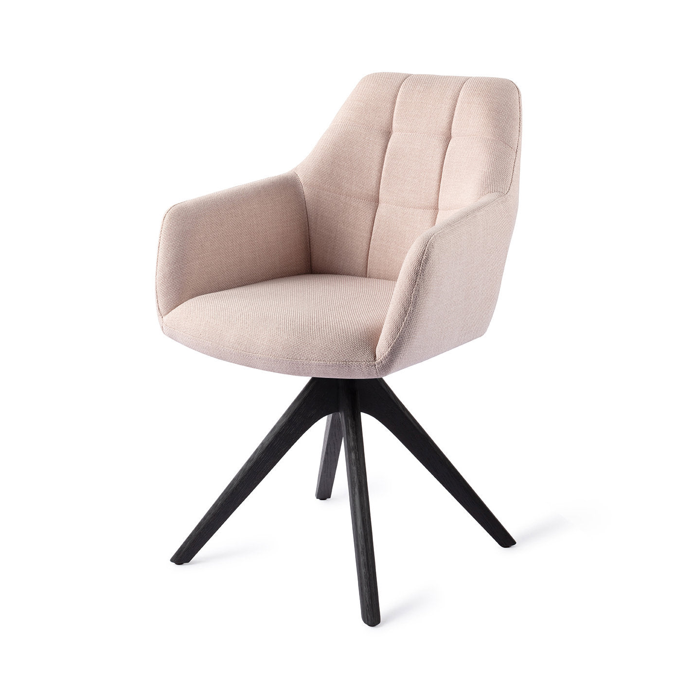 Noto Dining Chair Petal Pink Revolve Oak Black