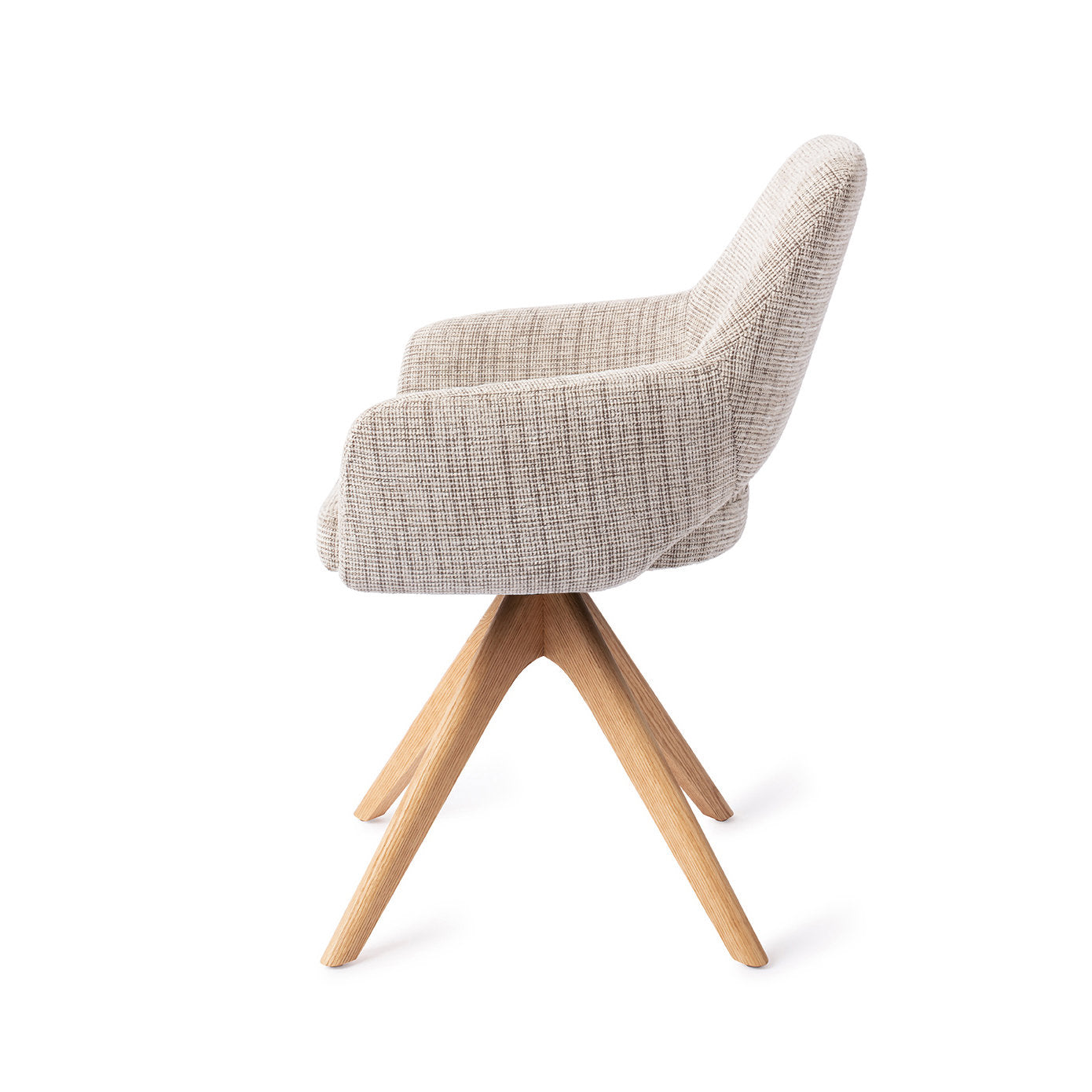 Yanai Dining Chair Caramel Grid Revolve Oak Natural