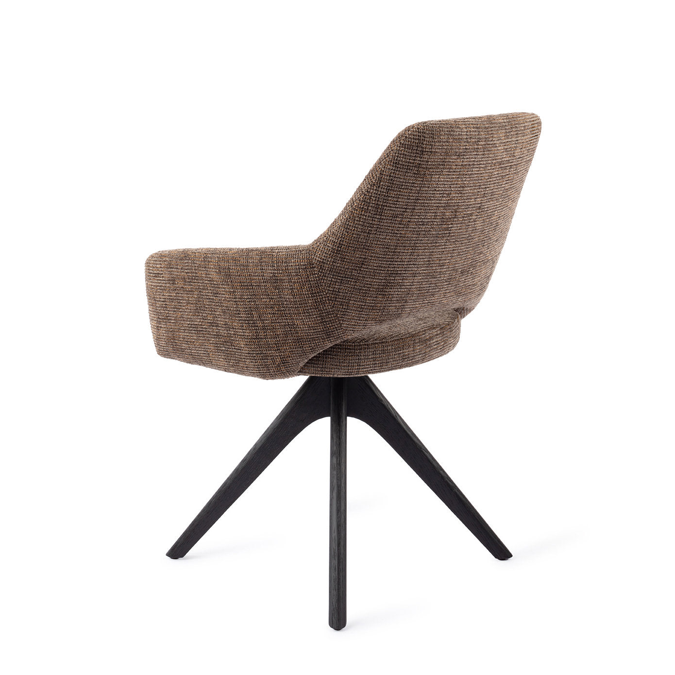 Yanai Dining Chair Checked Chestnut Revolve Oak Black