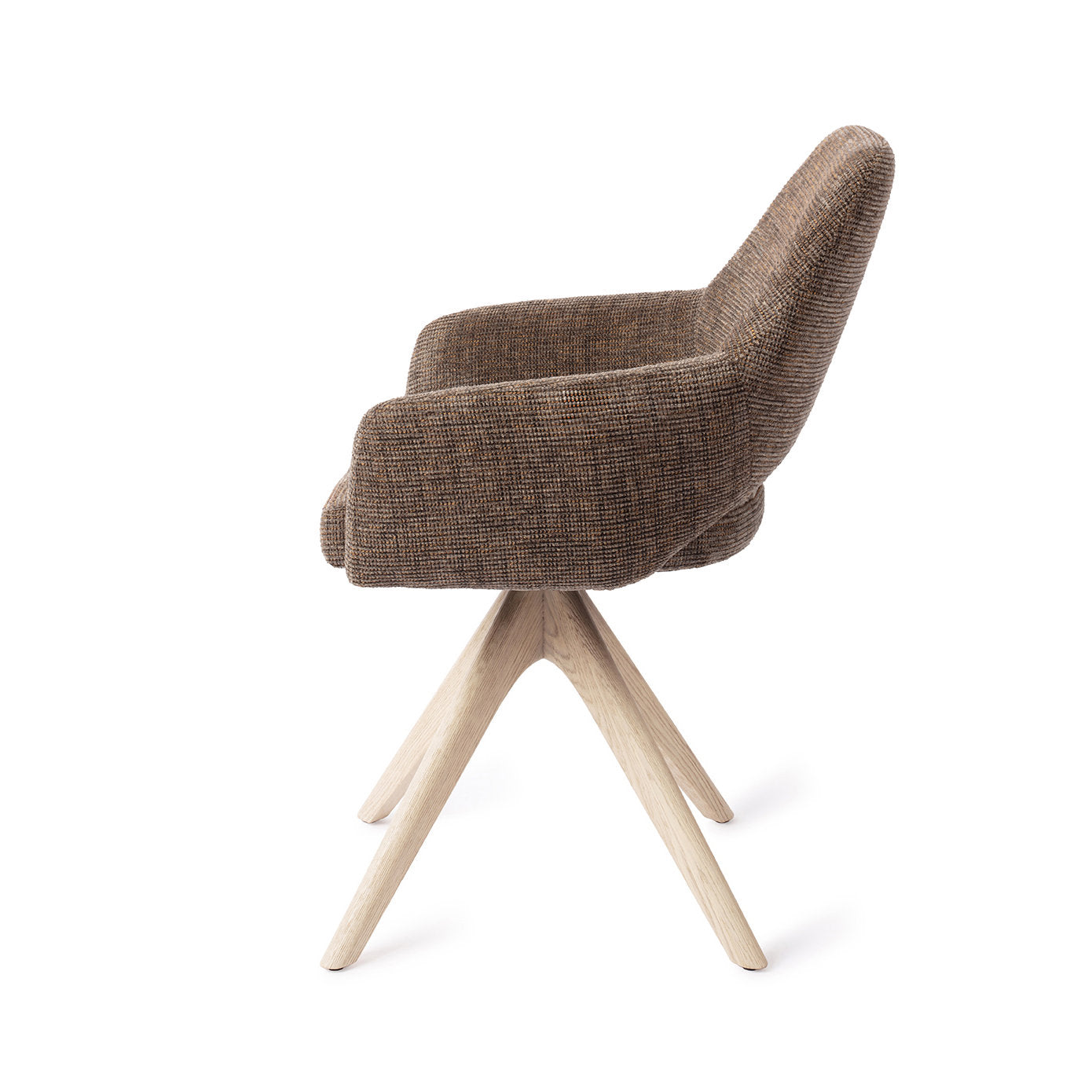 Yanai Dining Chair Checked Chestnut Revolve Oak Bleach