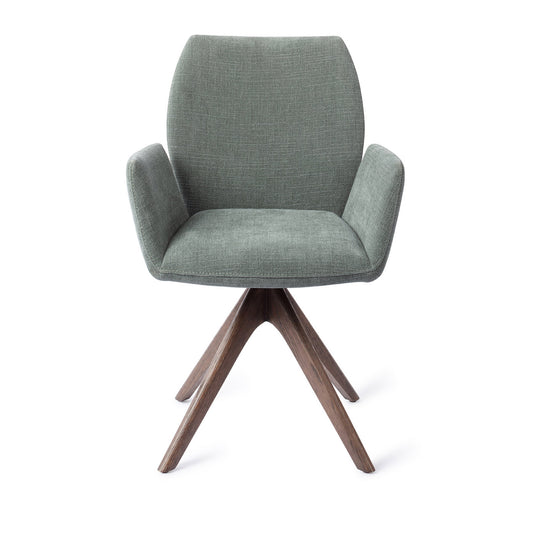 Misaki Dining Chair Breezy Blue Revolve Oak Walnut