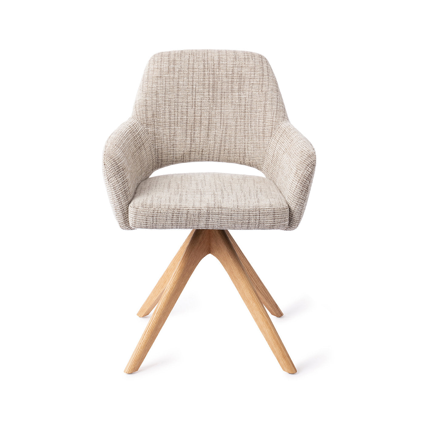 Yanai Dining Chair Caramel Grid Revolve Oak Natural