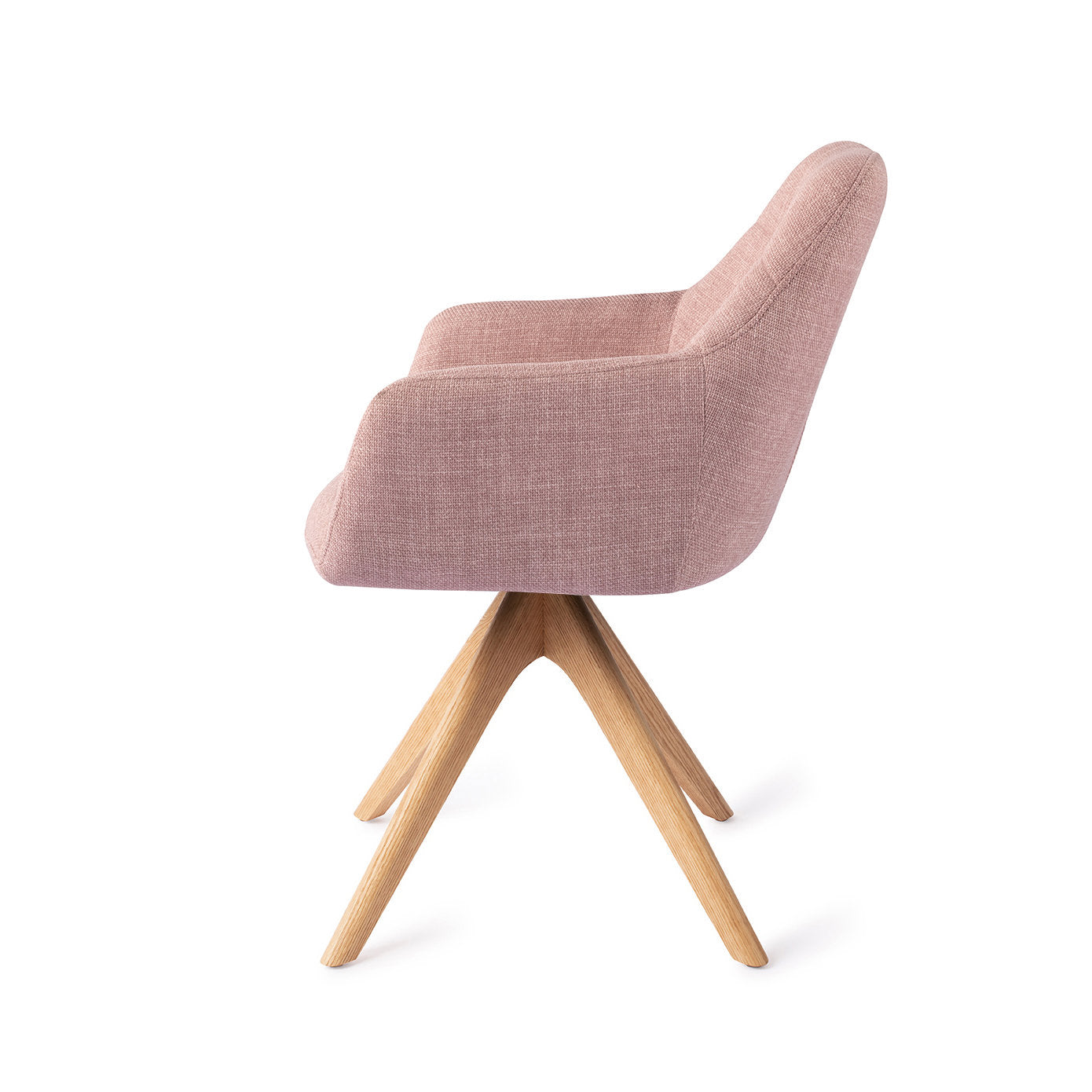 Noto Dining Chair Vintage Rose Revolve Oak Natural
