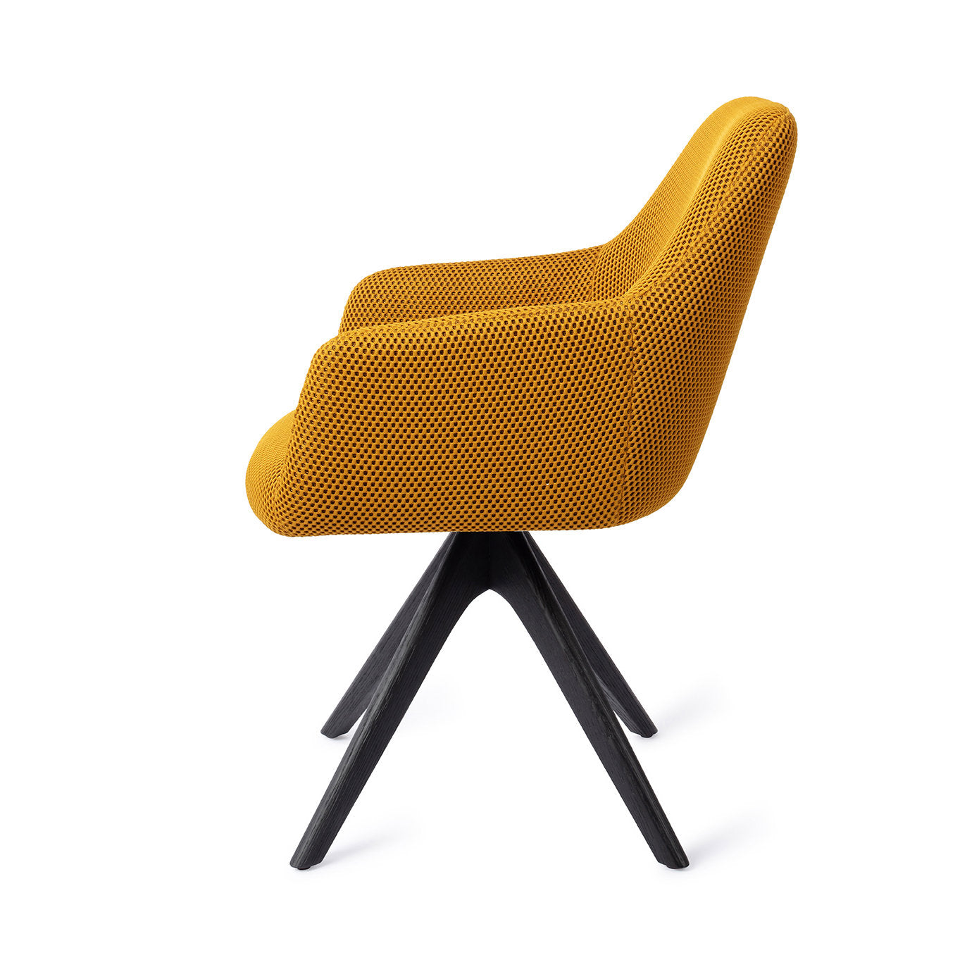 Hiroo Dining Chair Groovy Garam Revolve Oak Black