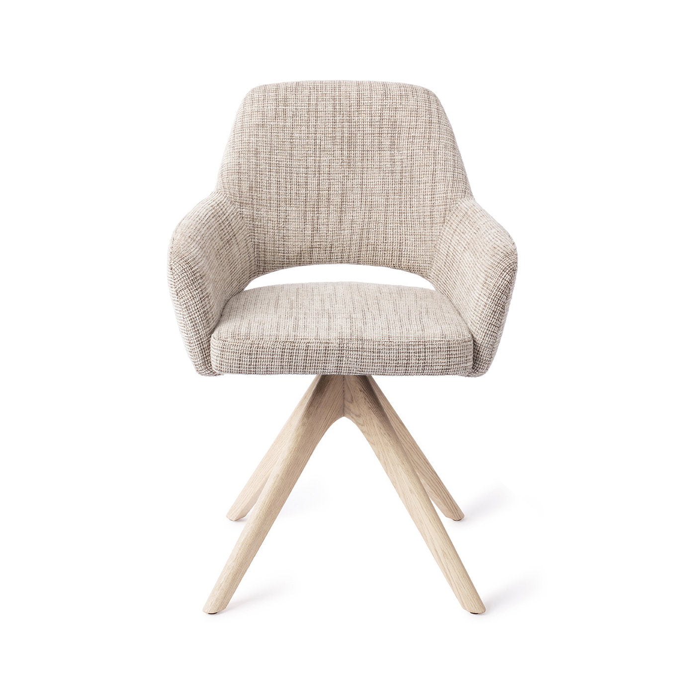 Yanai Dining Chair Caramel Grid Revolve Oak Bleach