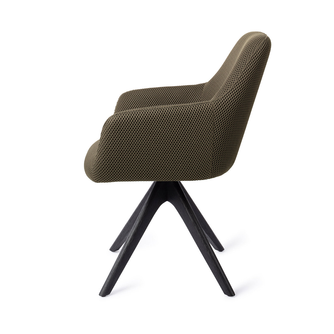 Hiroo Dining Chair Jungle Jewel Revolve Oak Black
