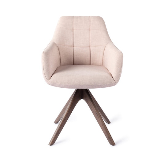 Noto Dining Chair Petal Pink Revolve Oak Walnut