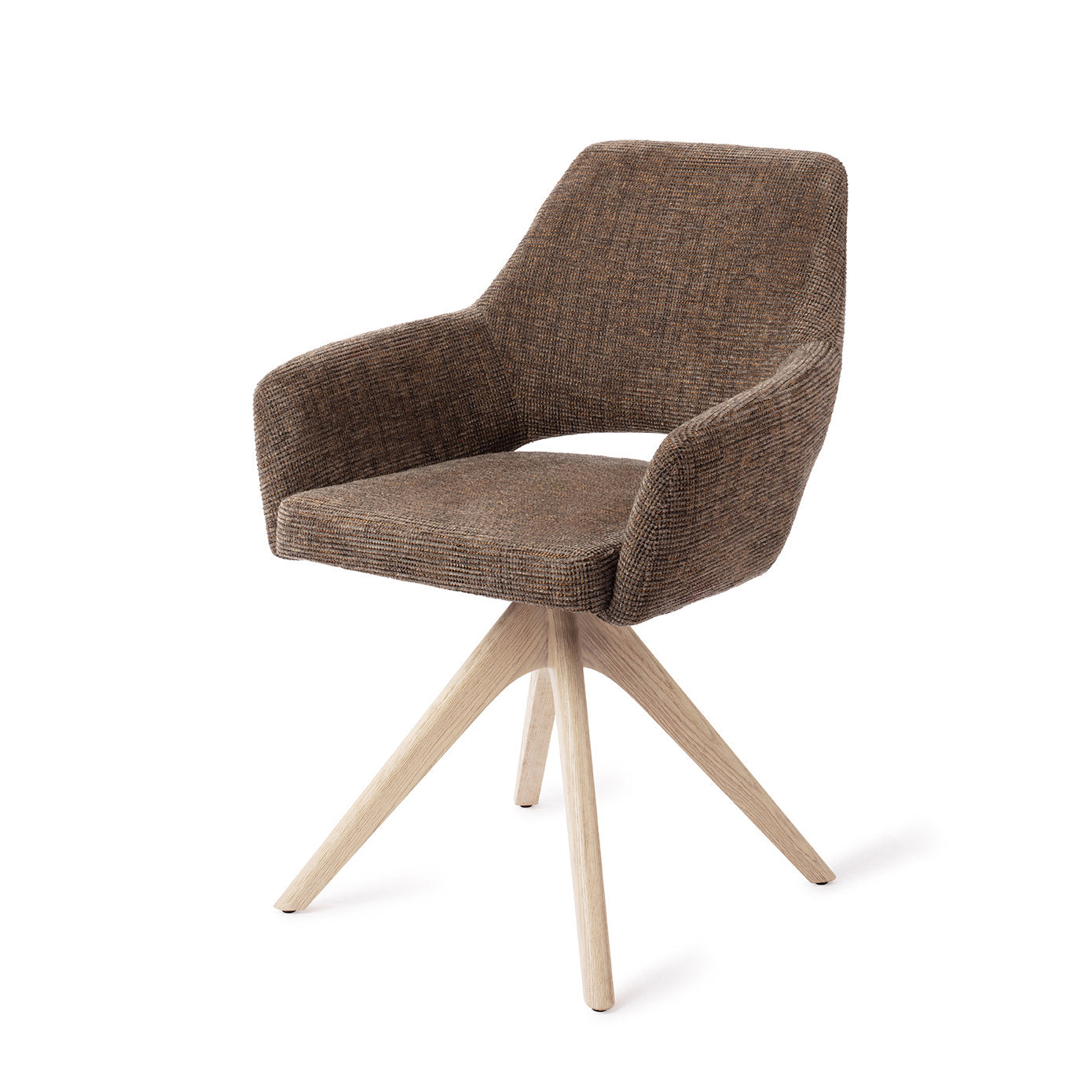 Yanai Dining Chair Checked Chestnut Revolve Oak Bleach