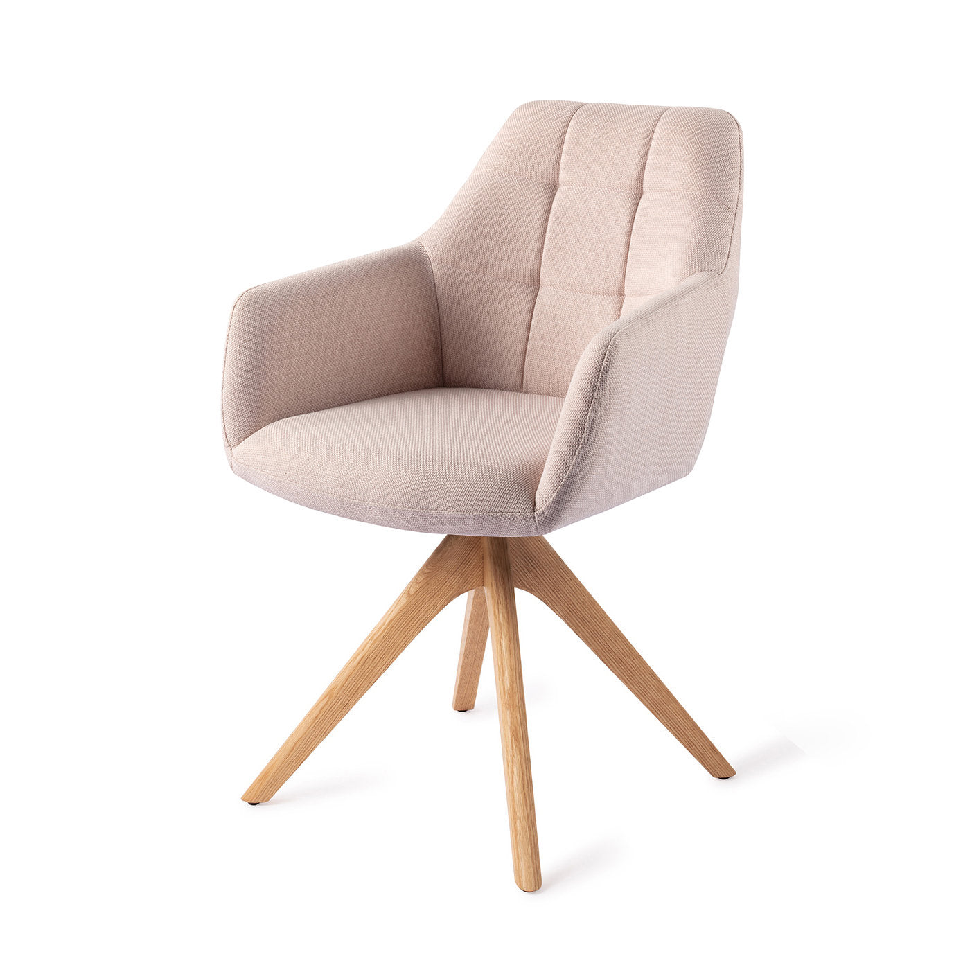 Noto Dining Chair Petal Pink Revolve Oak Natural
