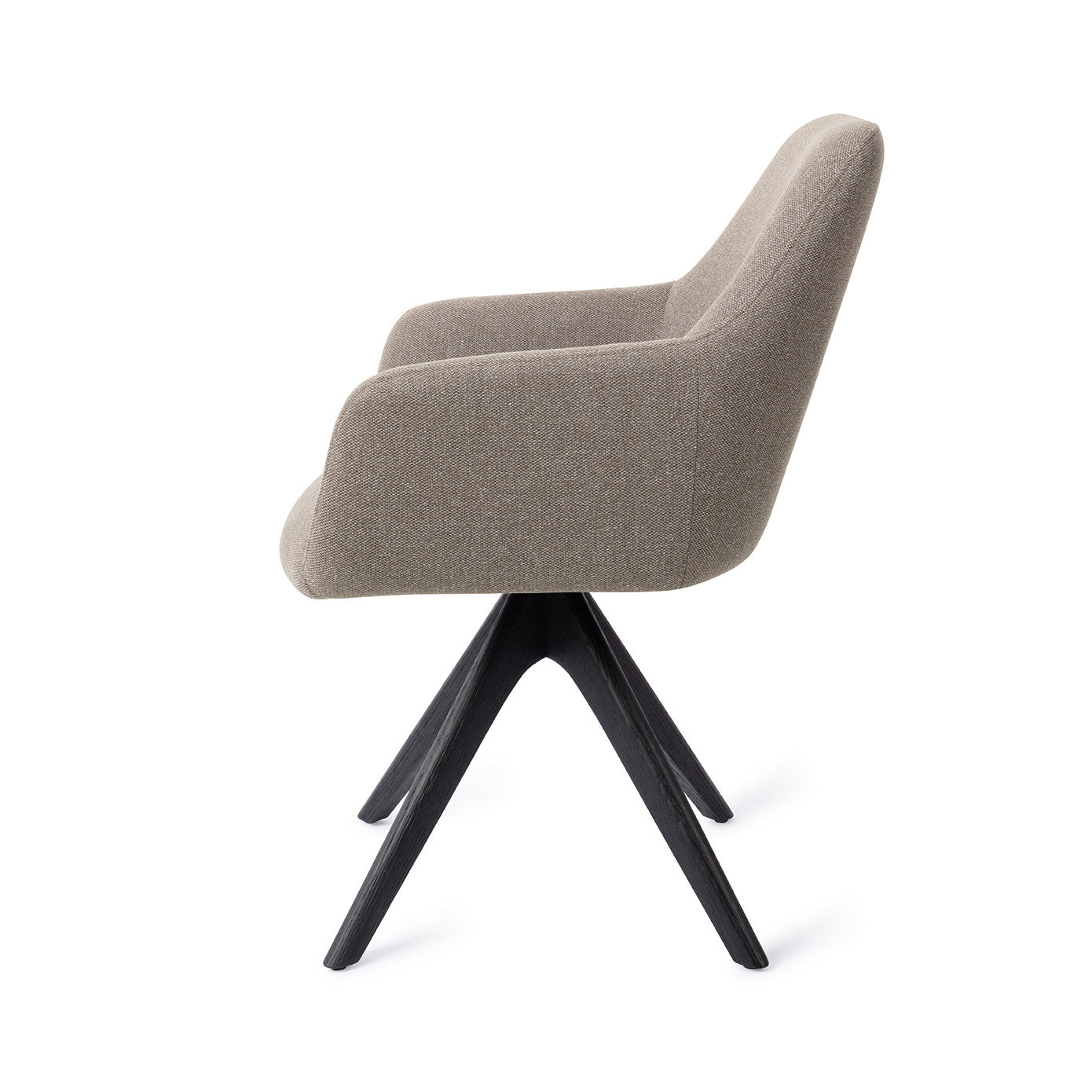 Hiroo Dining Chair Foggy Fusion Revolve Oak Black