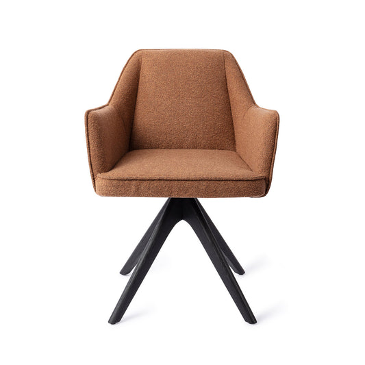 Tome Dining Chair Cinnamon Bun Revolve Oak Black