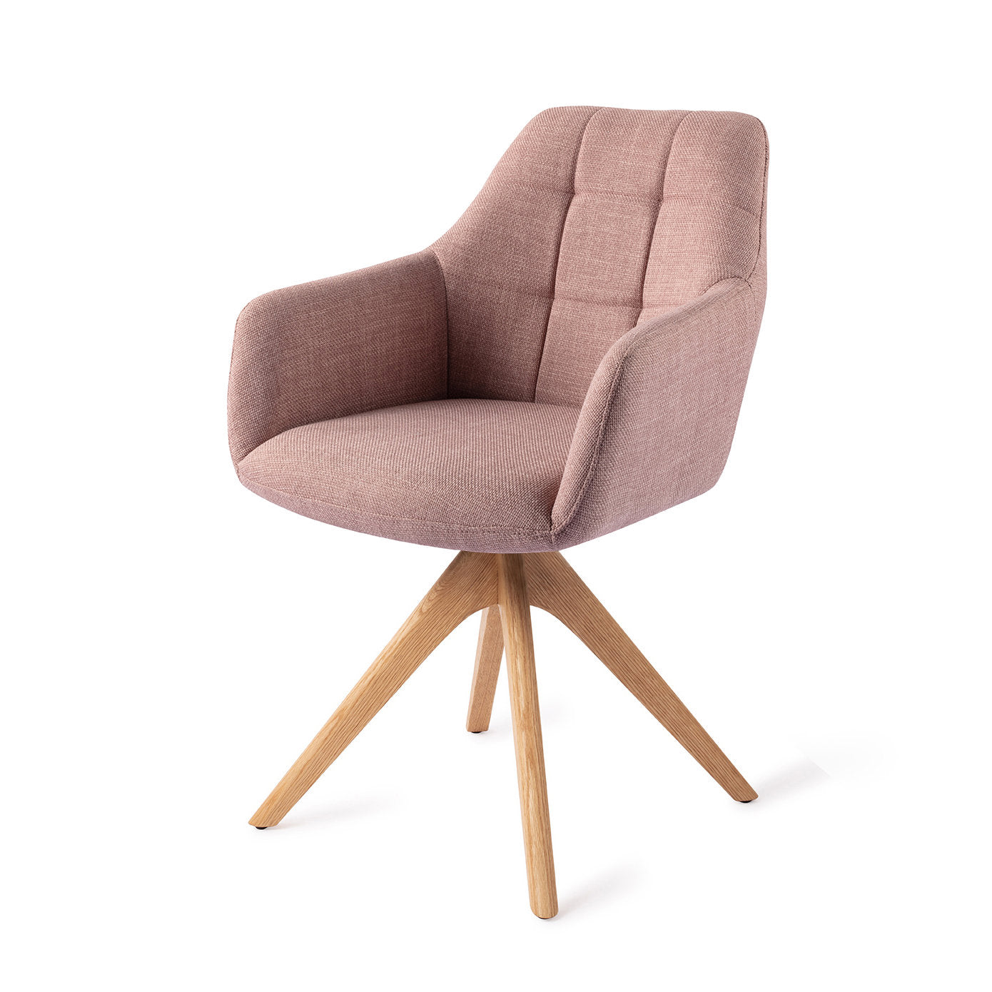 Noto Dining Chair Vintage Rose Revolve Oak Natural