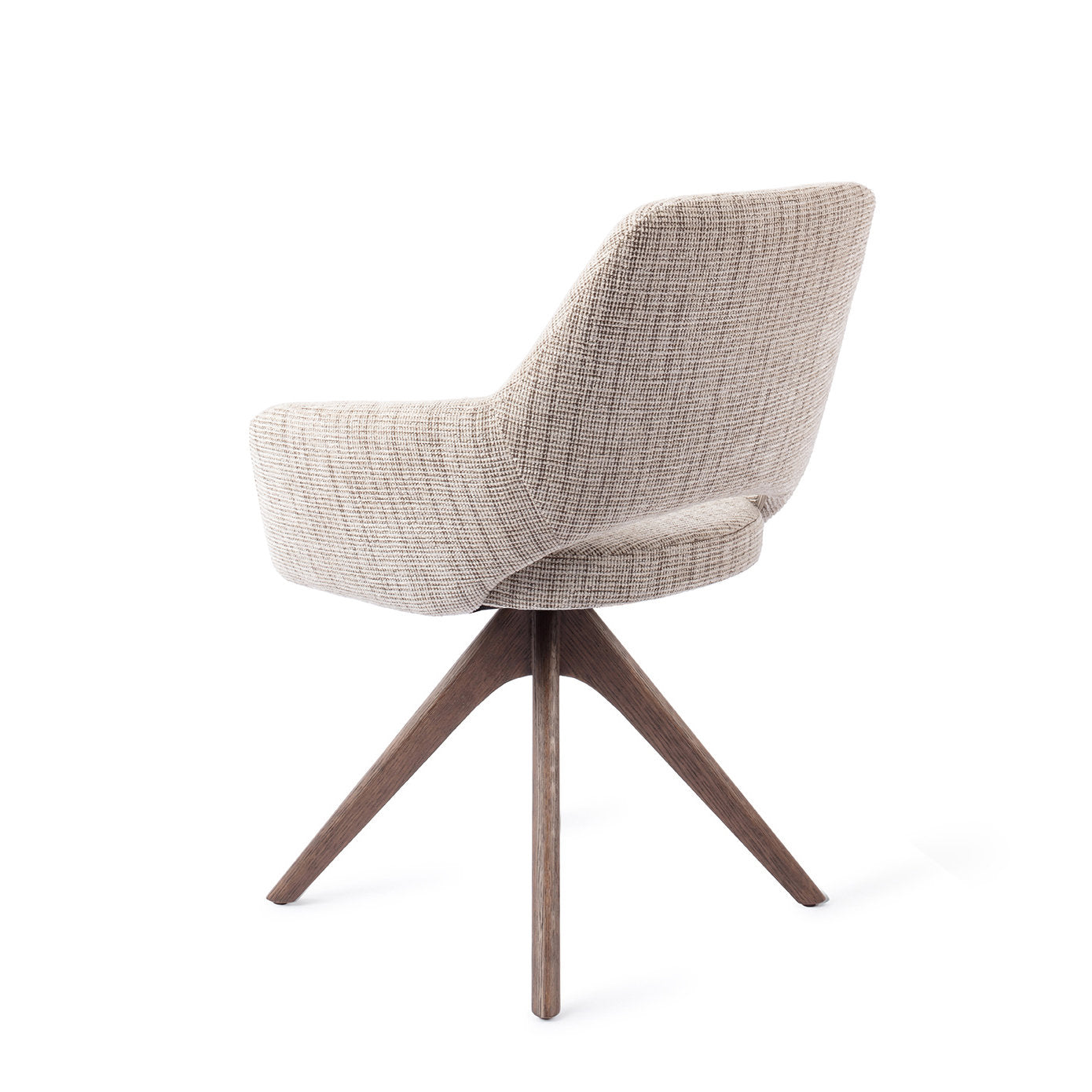 Yanai Dining Chair Caramel Grid Revolve Oak Walnut