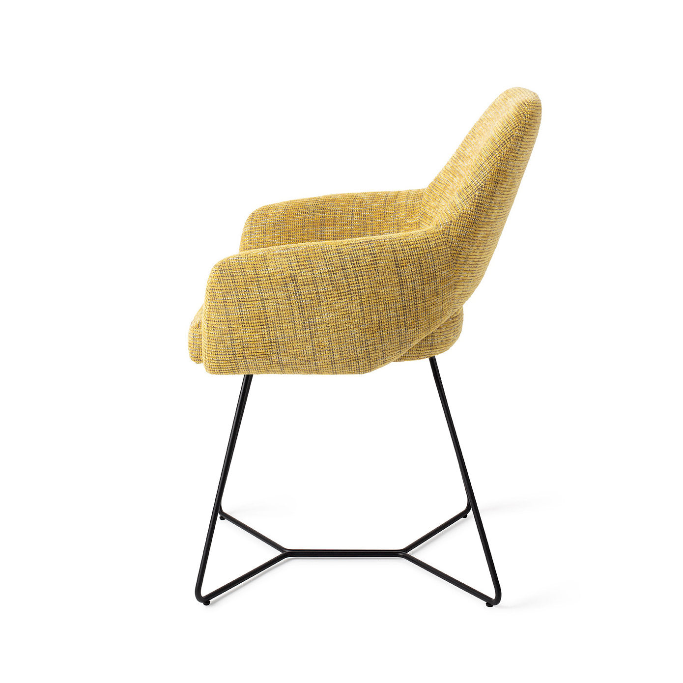 Yanai Dining Chair Lemon Lines Beehive Black