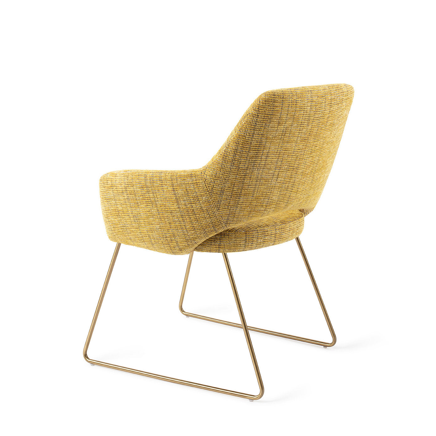 Yanai Dining Chair Lemon Lines Slide Gold