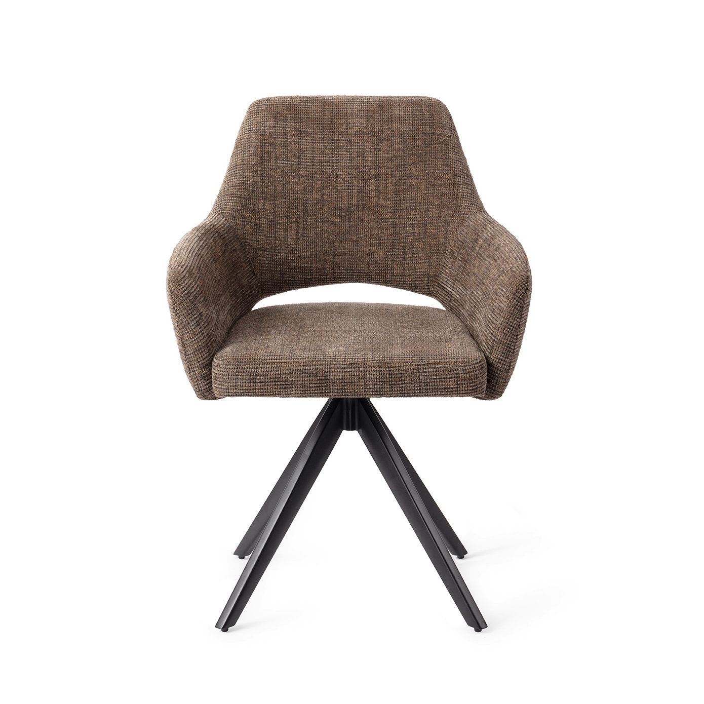 Yanai Dining Chair Checked Chestnut Turn Black