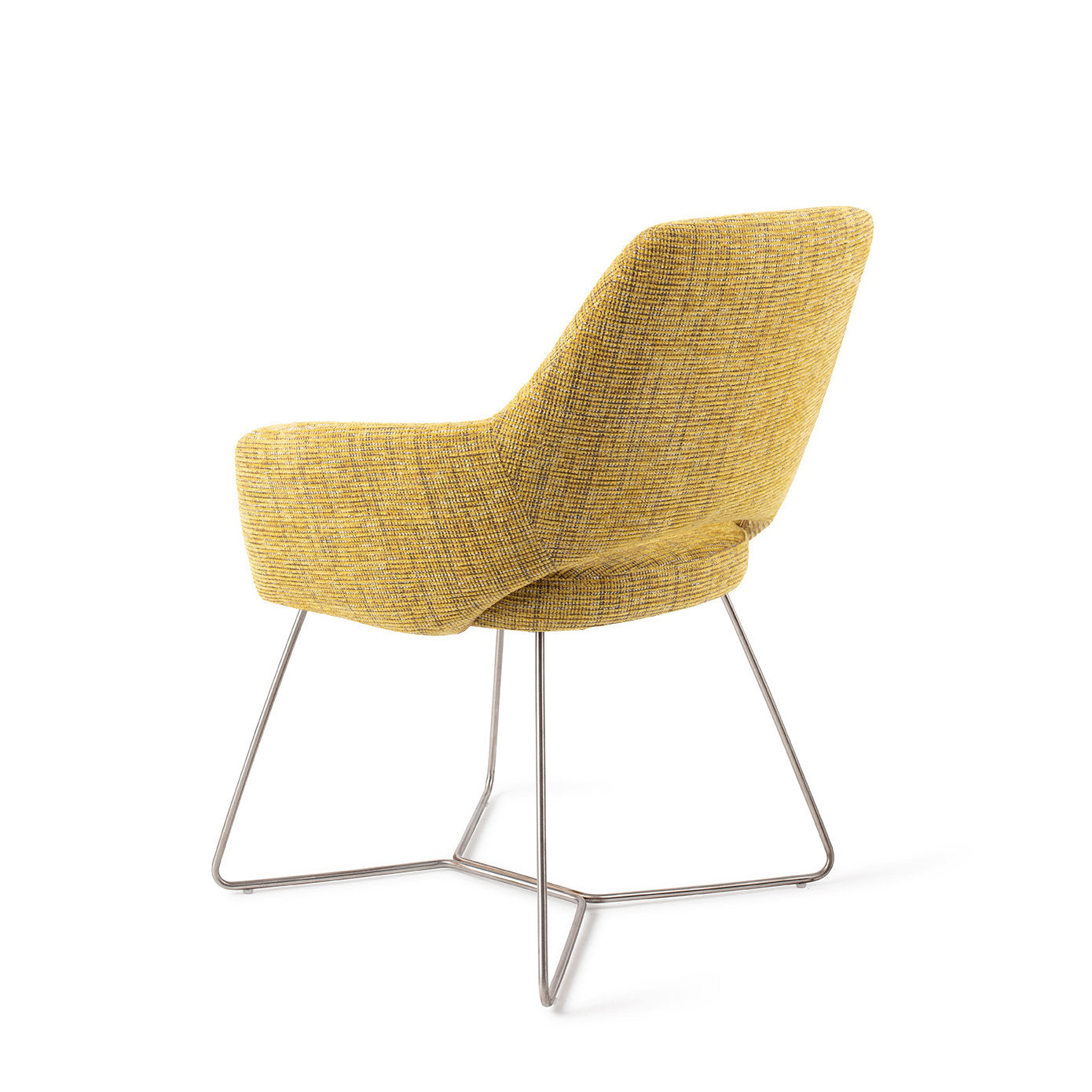 Yanai Dining Chair Lemon Lines Beehive Steel