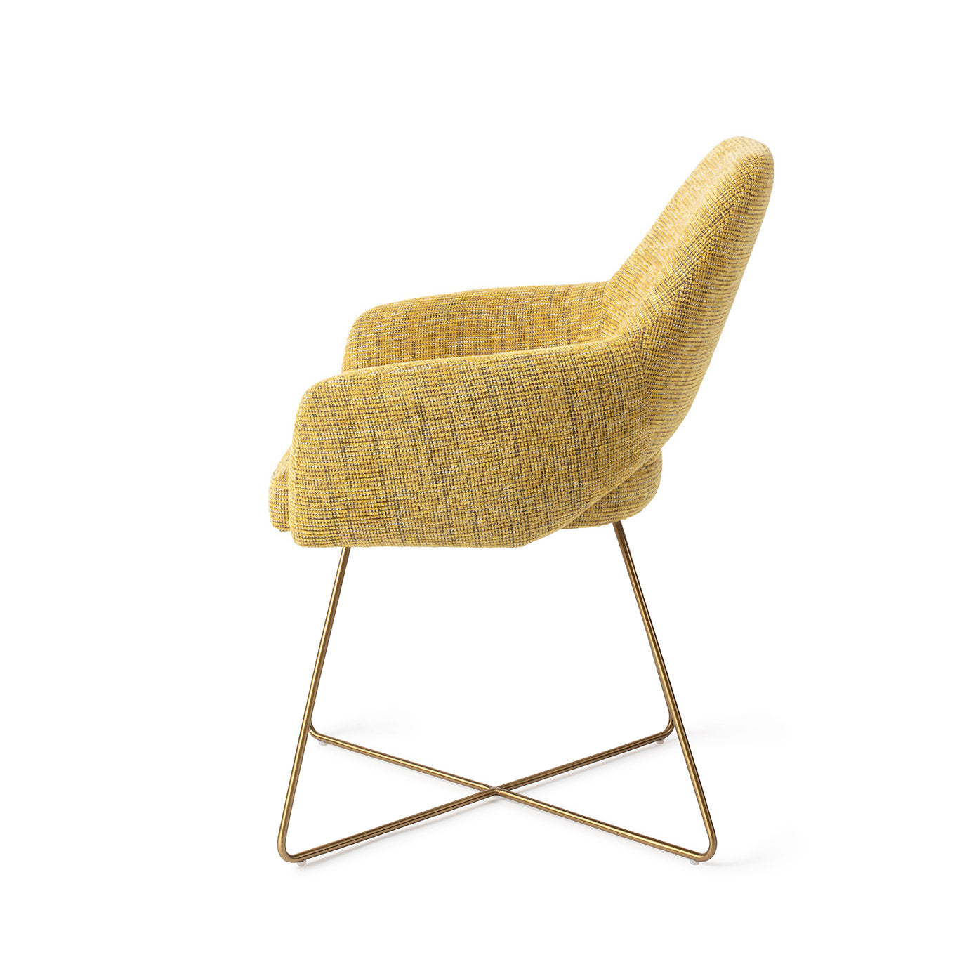 Yanai Dining Chair Lemon Lines Cross Gold
