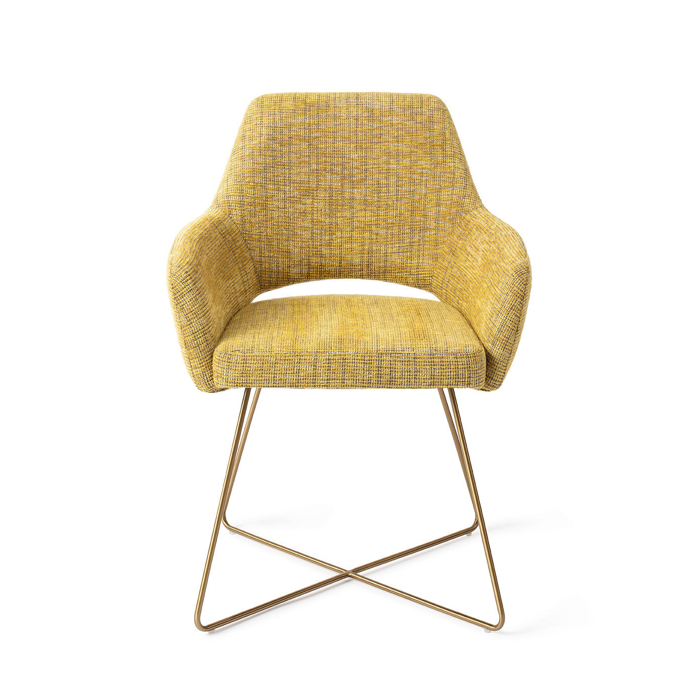 Yanai Dining Chair Lemon Lines Cross Gold
