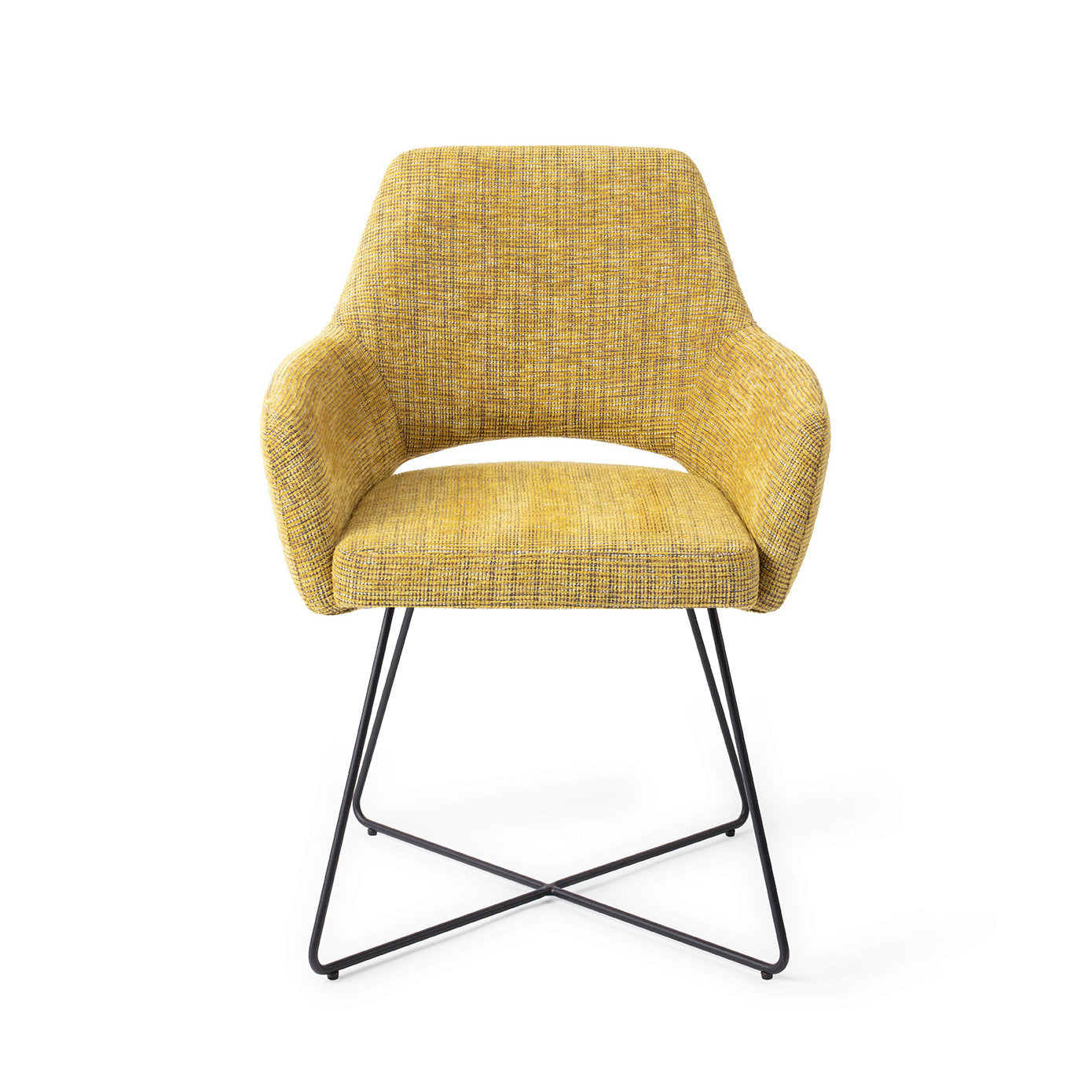 Yanai Dining Chair Lemon Lines Cross Black