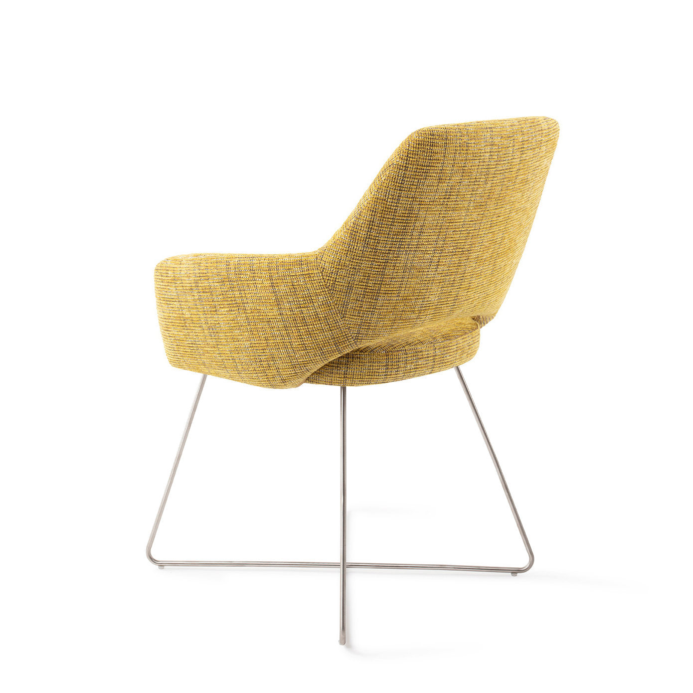 Yanai Dining Chair Lemon Lines Cross Steel