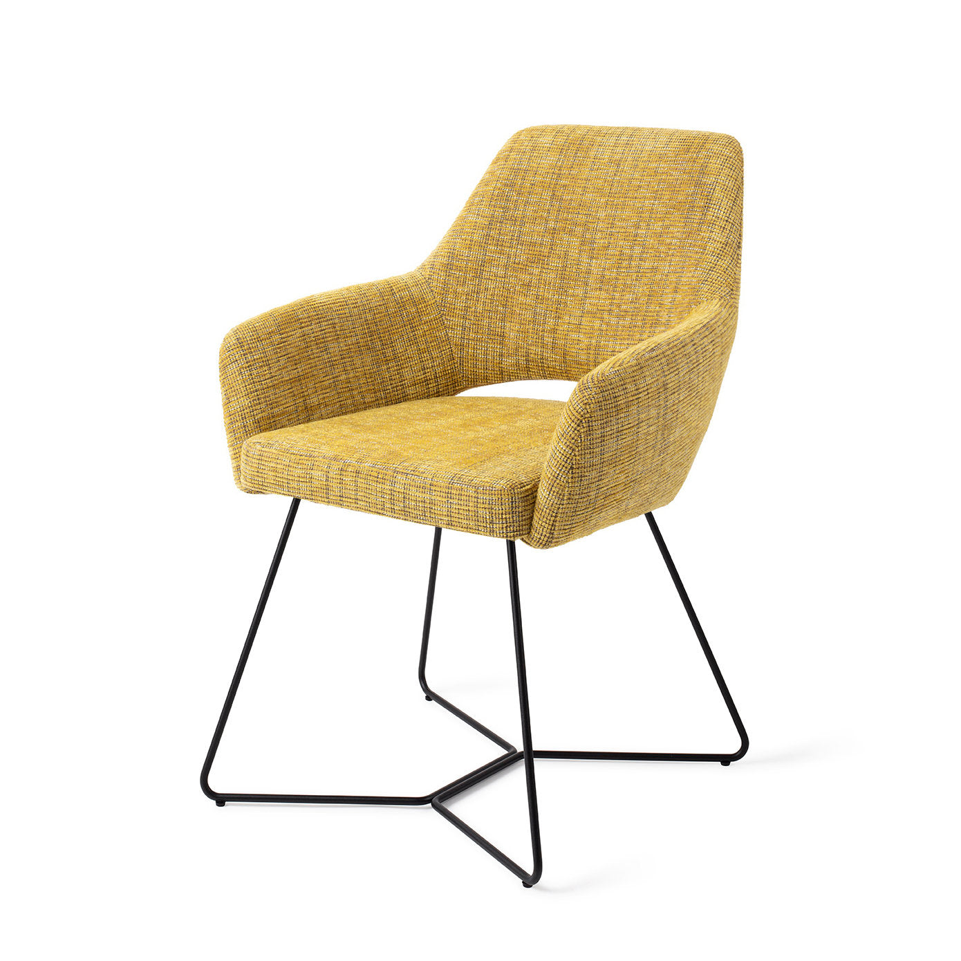 Yanai Dining Chair Lemon Lines Beehive Black