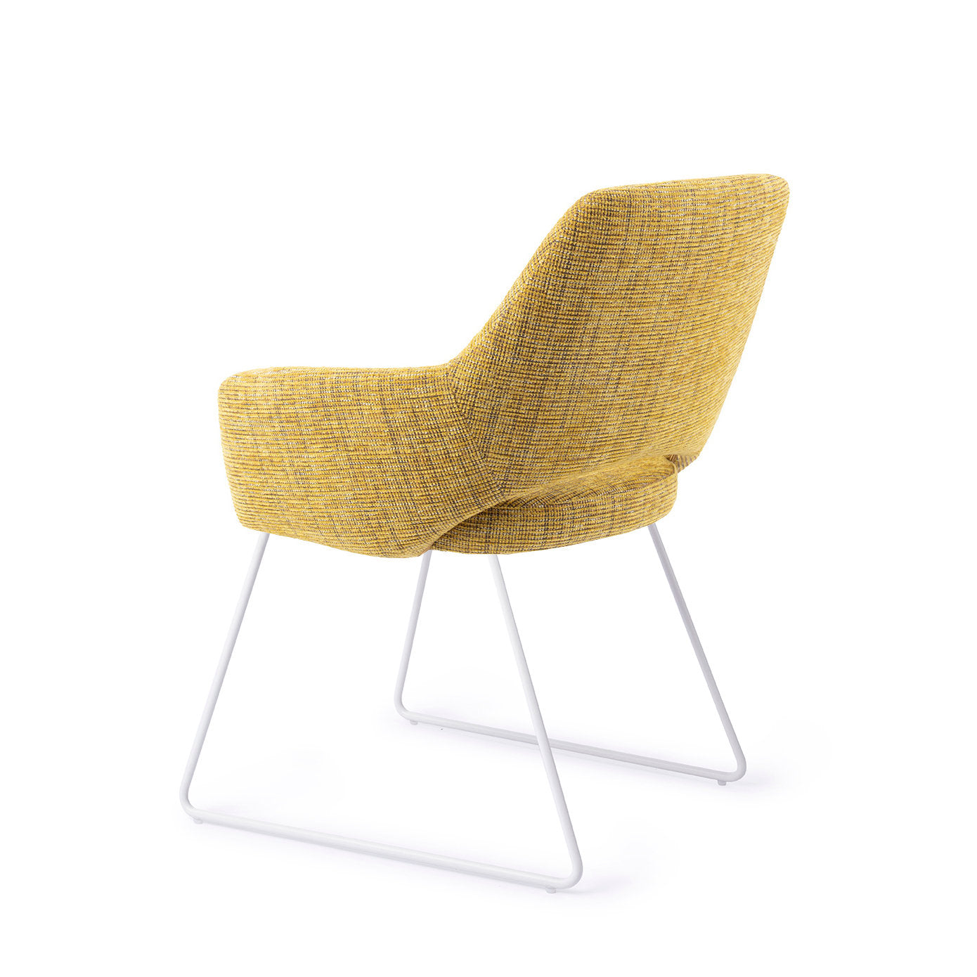 Yanai Dining Chair Lemon Lines Slide White