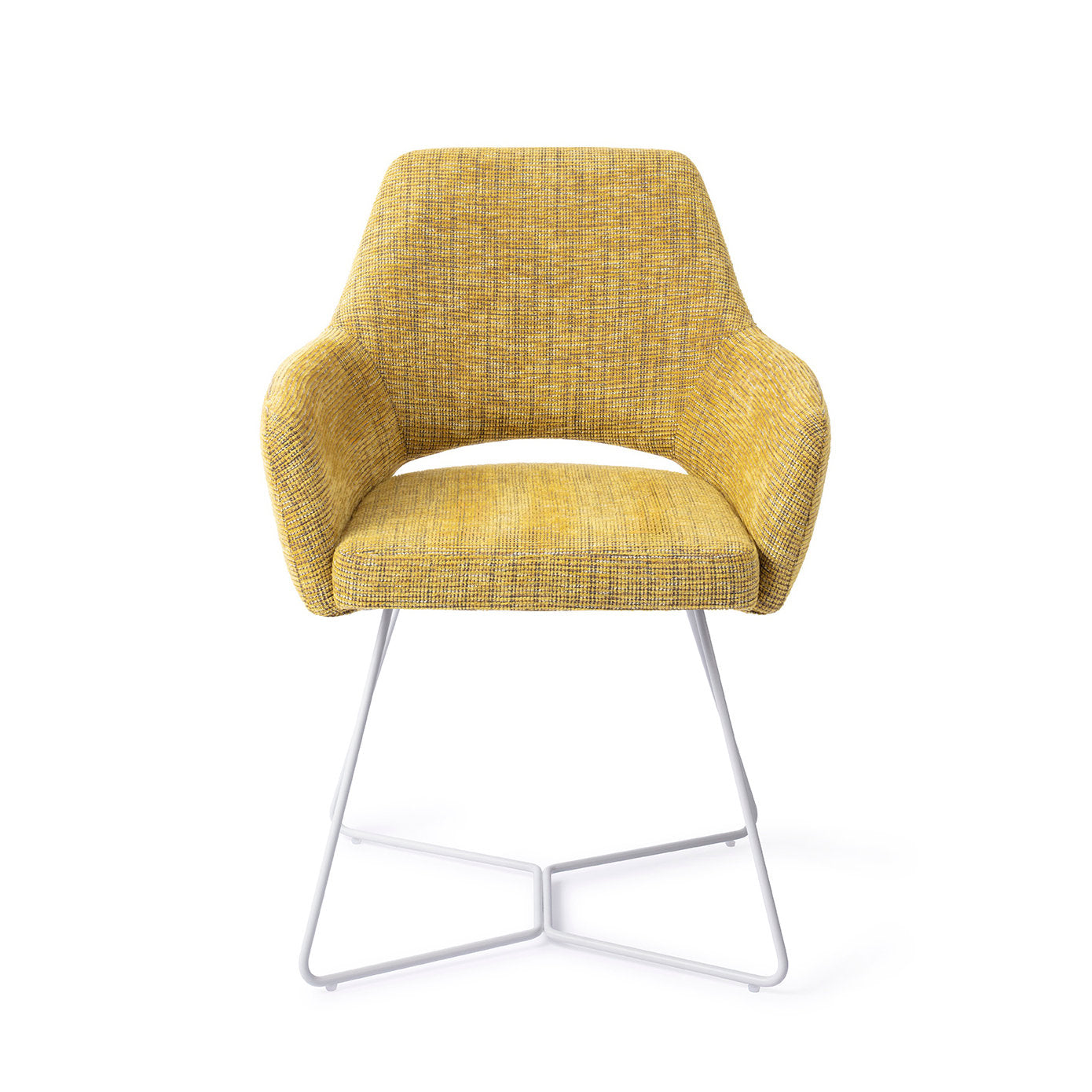 Yanai Dining Chair Lemon Lines Beehive White