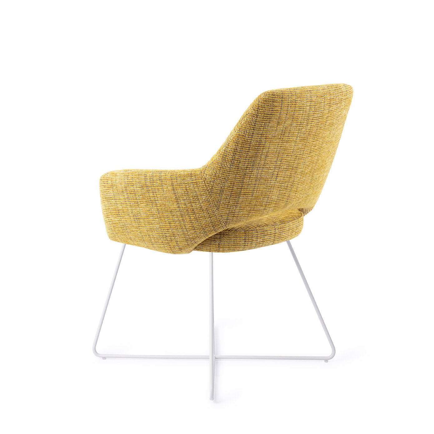 Yanai Dining Chair Lemon Lines Cross White