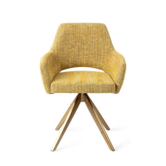 Yanai Dining Chair Lemon Lines Turn Gold
