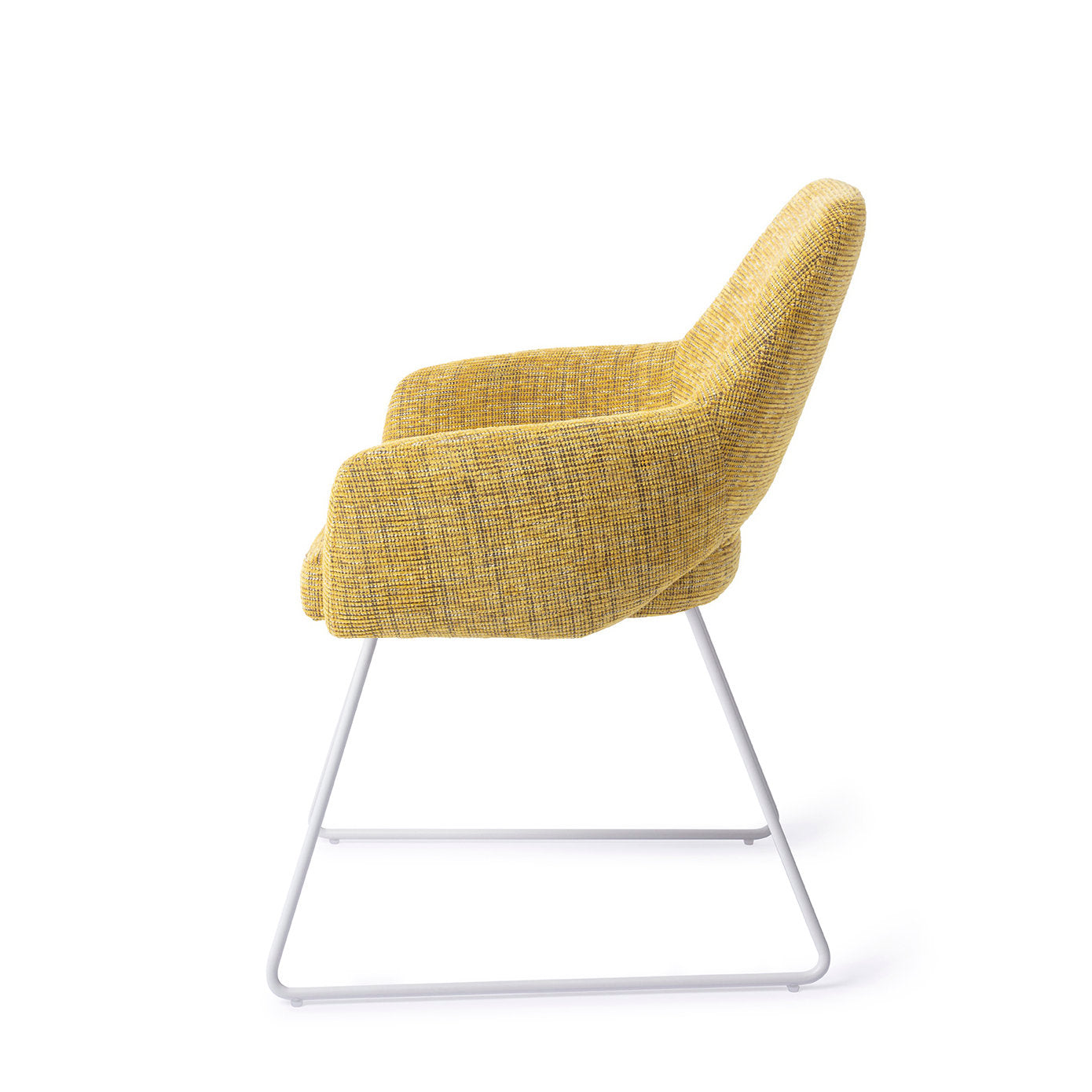 Yanai Dining Chair Lemon Lines Slide White