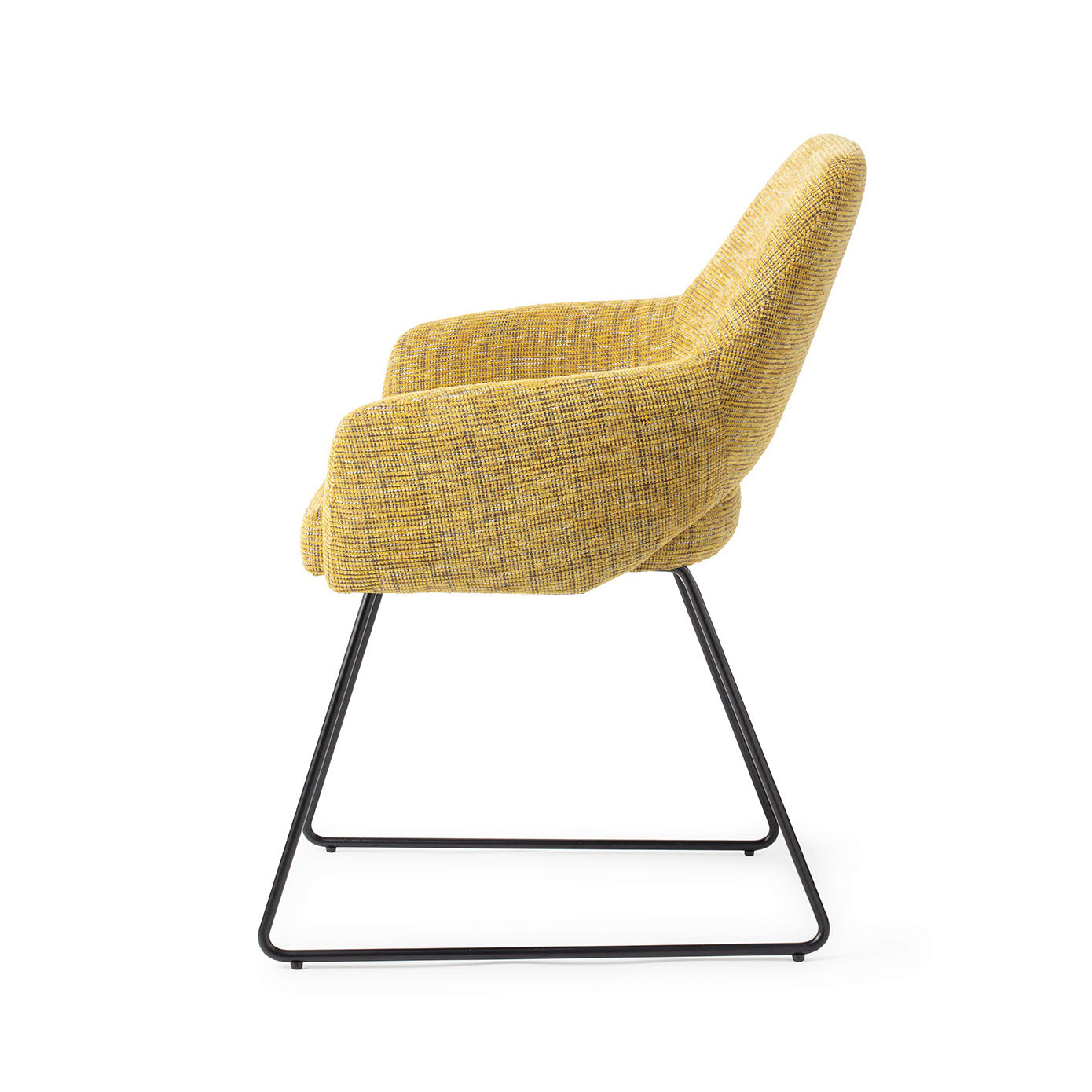 Yanai Dining Chair Lemon Lines Slide Black