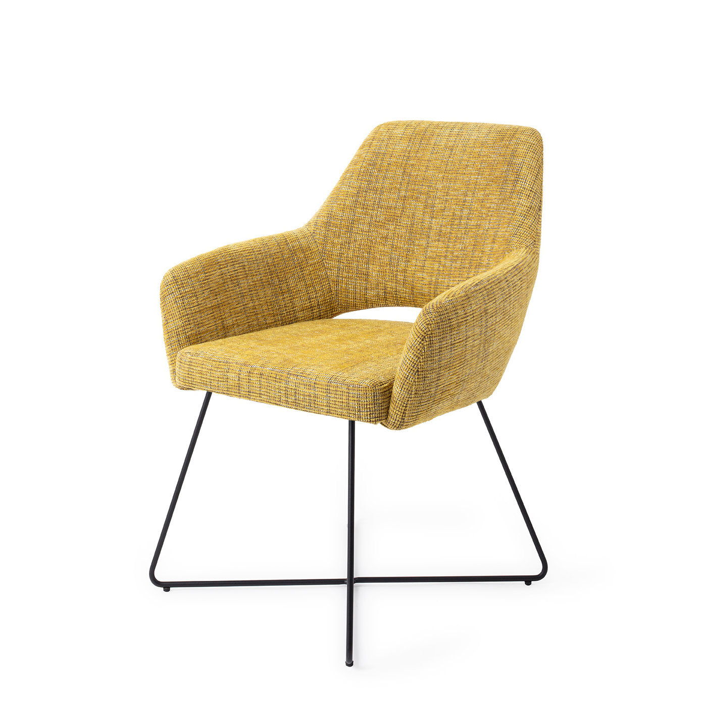 Yanai Dining Chair Lemon Lines Cross Black