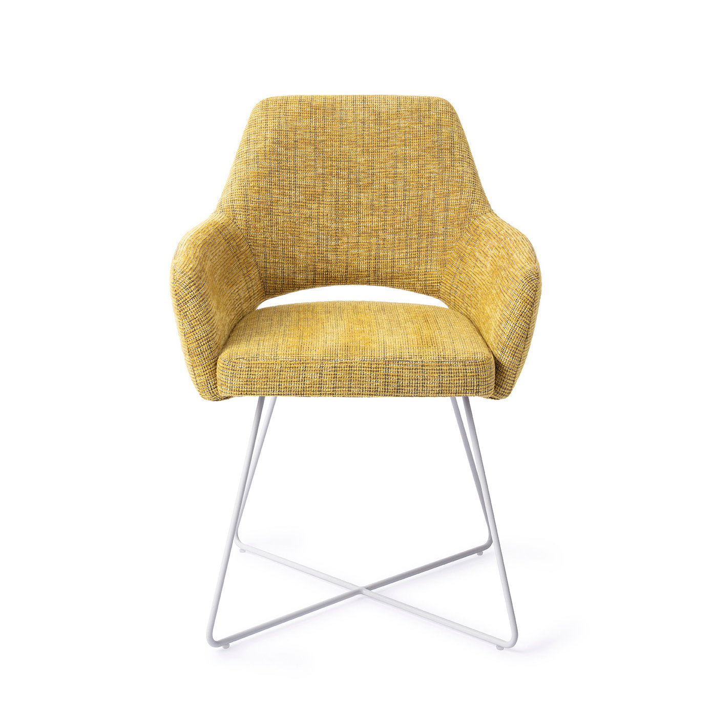 Yanai Dining Chair Lemon Lines Cross White