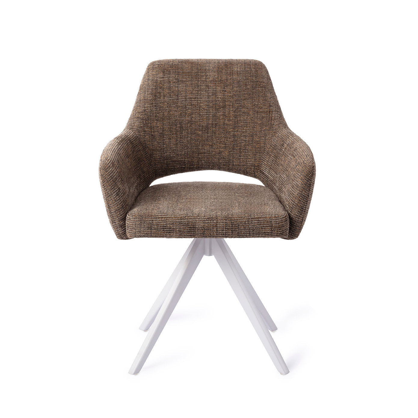 Yanai Dining Chair Checked Chestnut Turn White