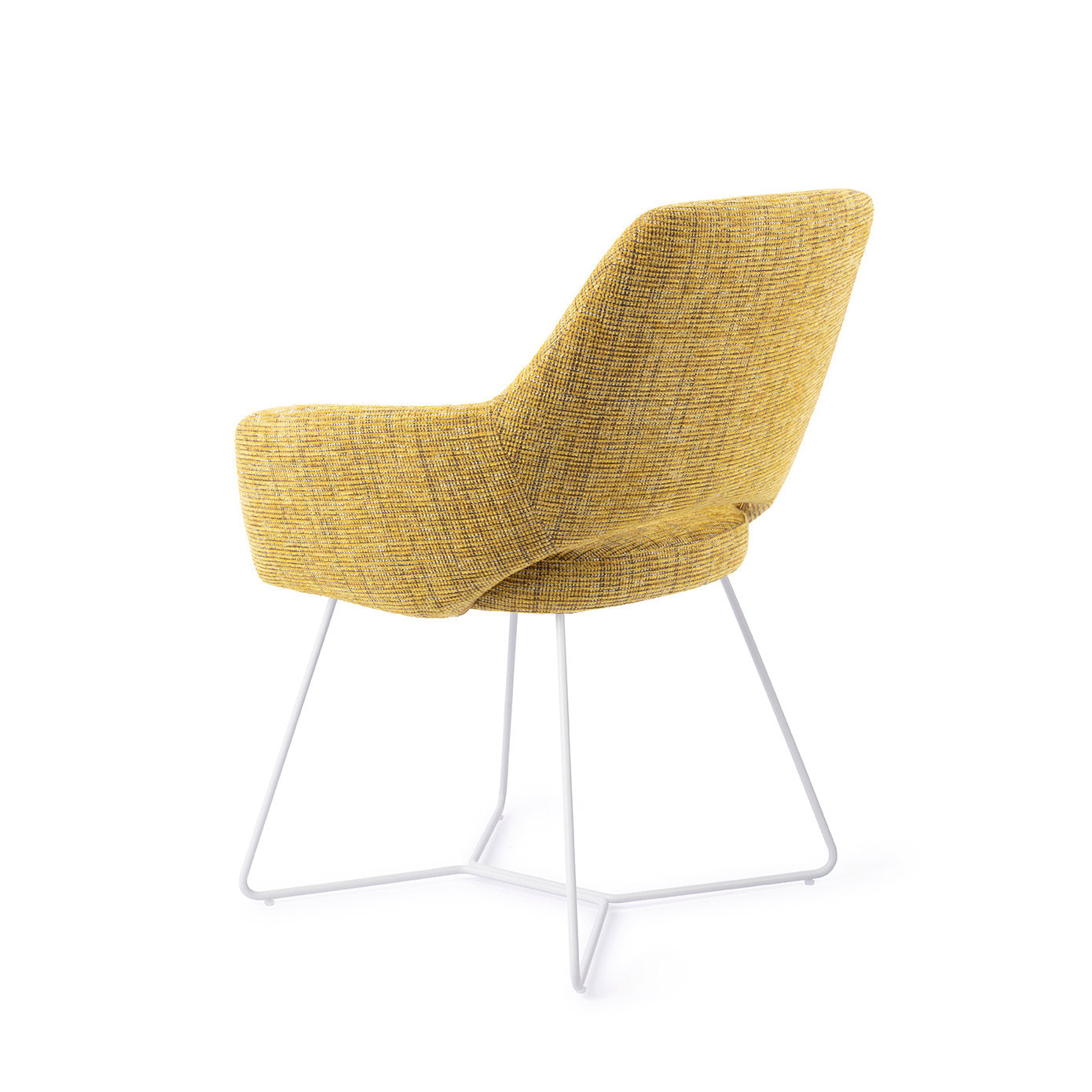 Yanai Dining Chair Lemon Lines Beehive White