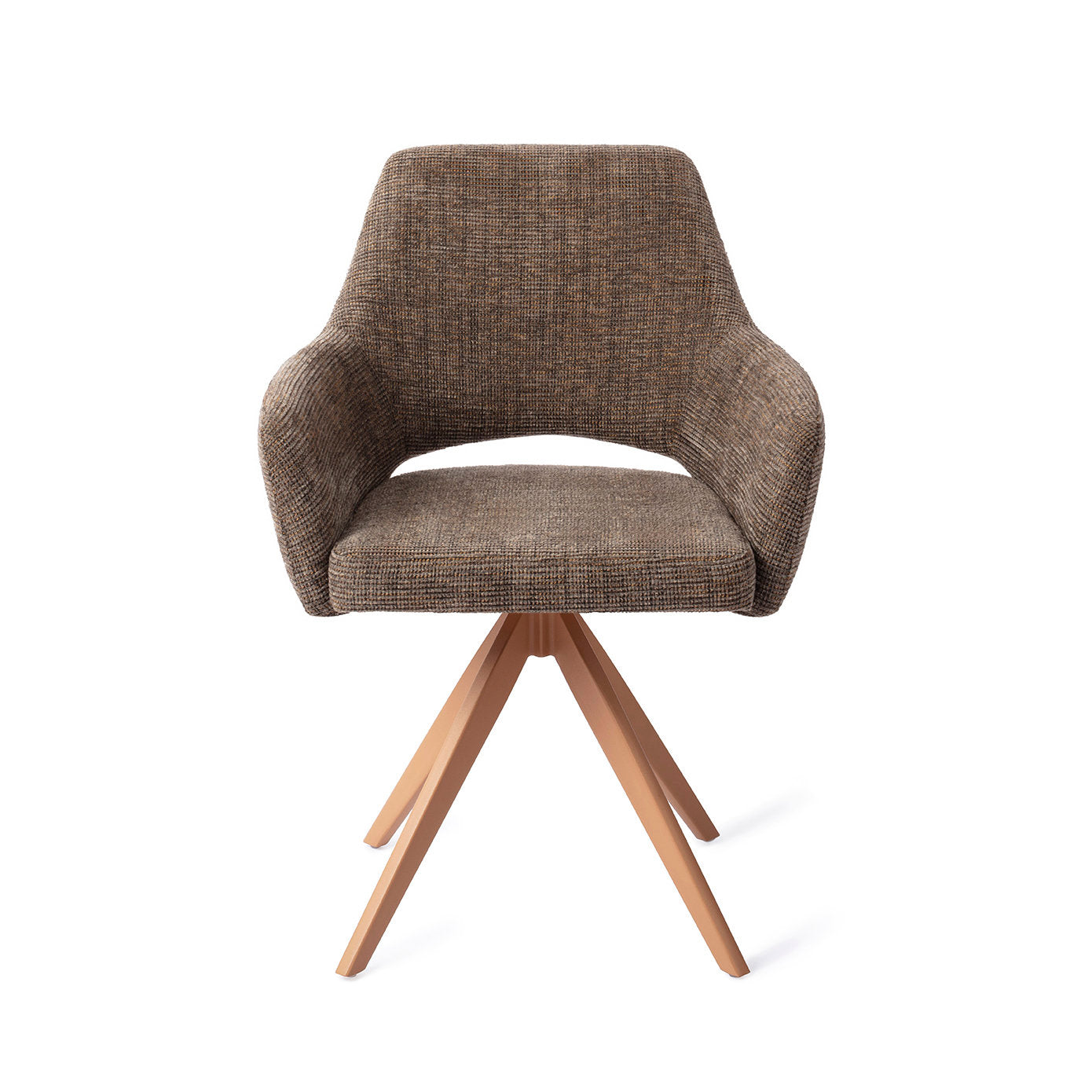 Yanai Dining Chair Checked Chestnut Turn Peach