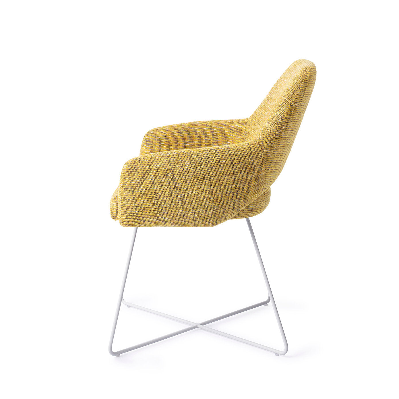 Yanai Dining Chair Lemon Lines Cross White