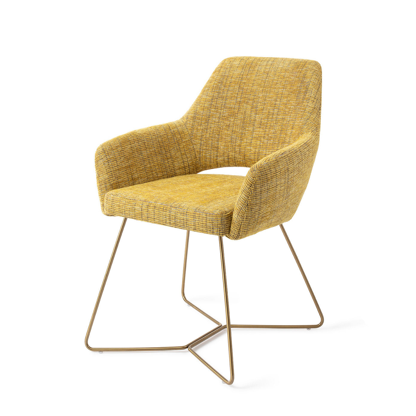 Yanai Dining Chair Lemon Lines Beehive Gold