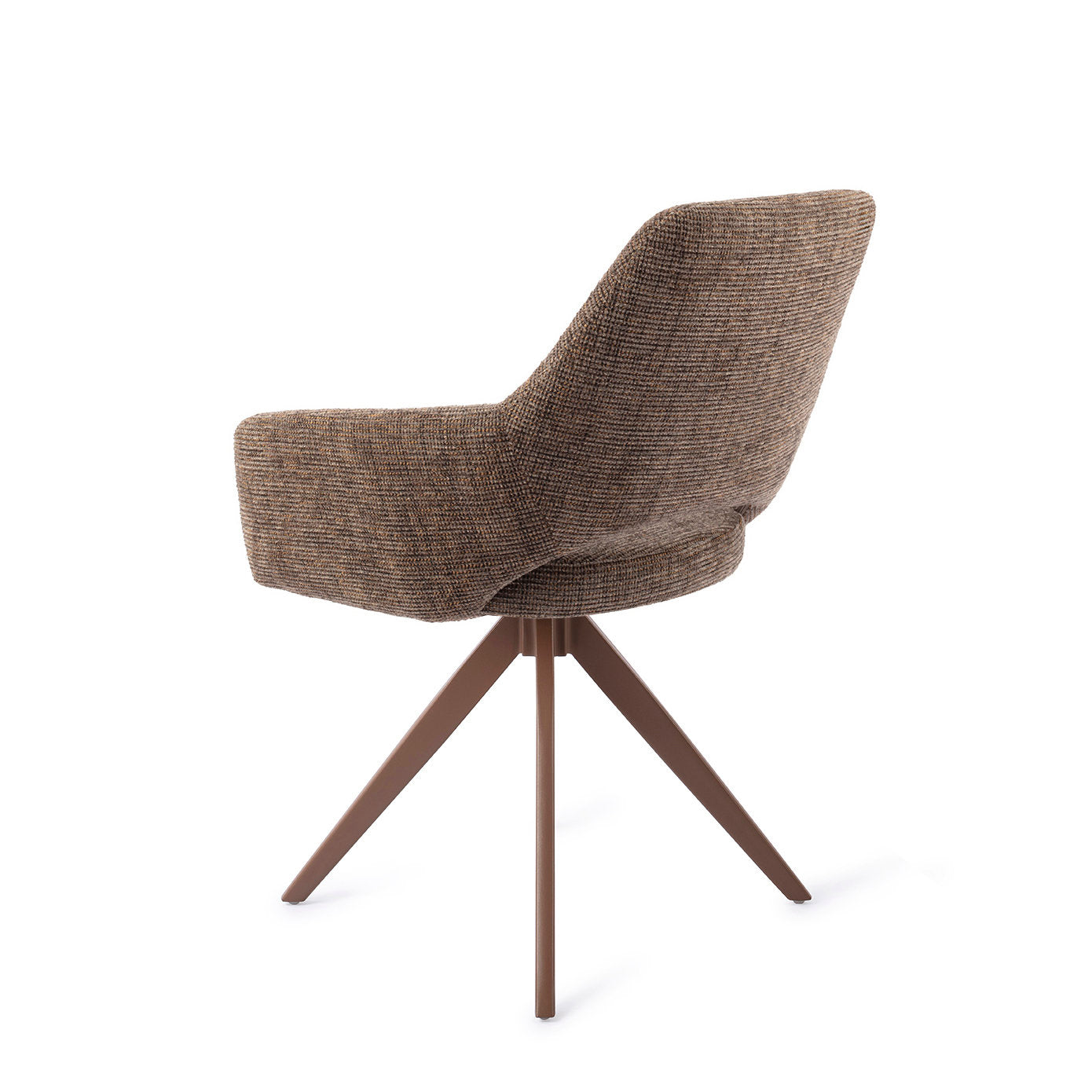 Yanai Dining Chair Checked Chestnut Turn Brown