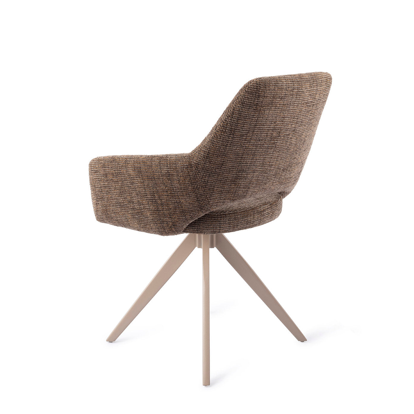Yanai Dining Chair Checked Chestnut Turn Beige