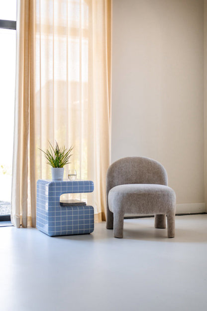 Takamu Side Table Cashmere Grid