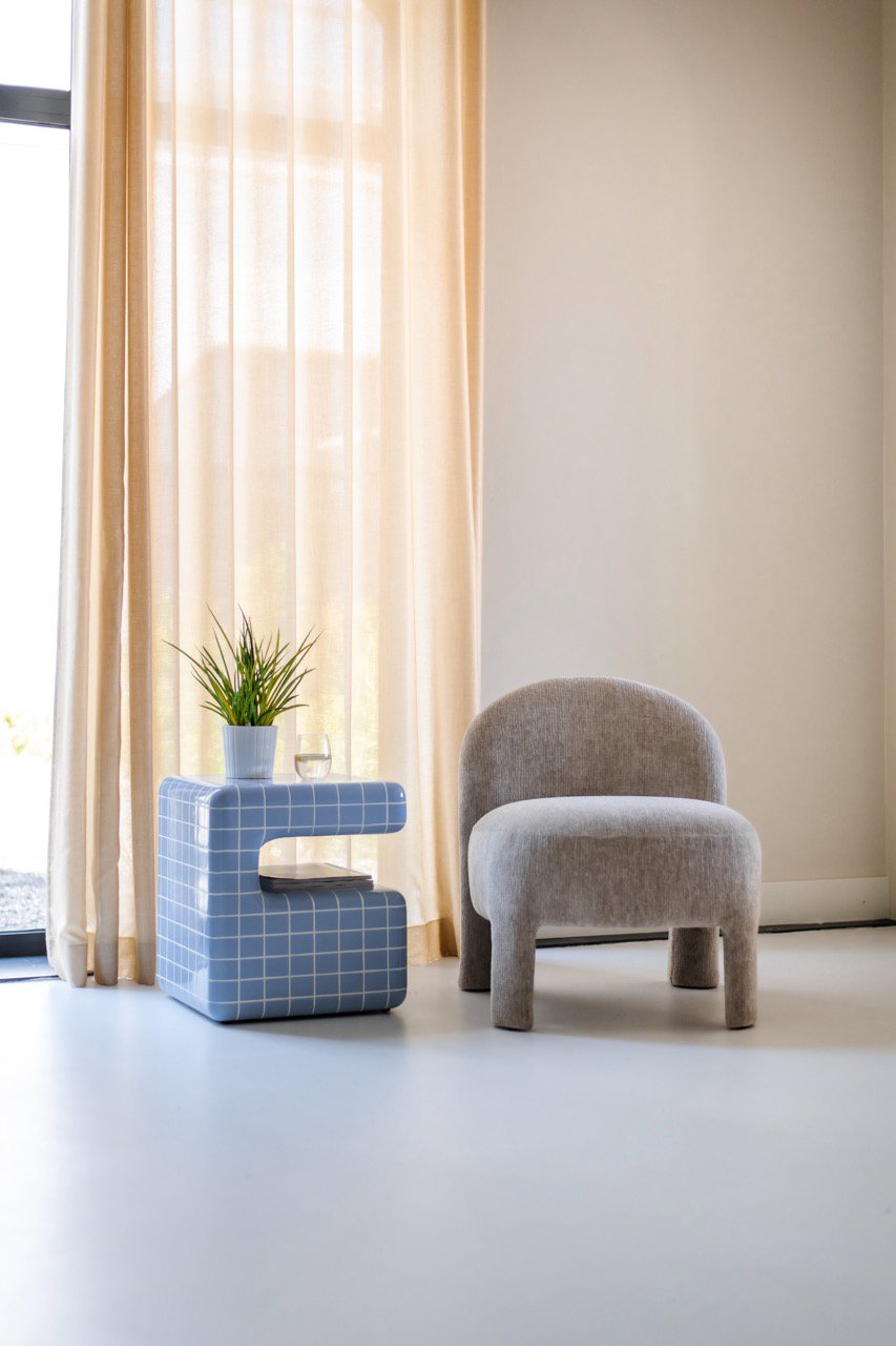 Takamu Side Table Cashmere Grid