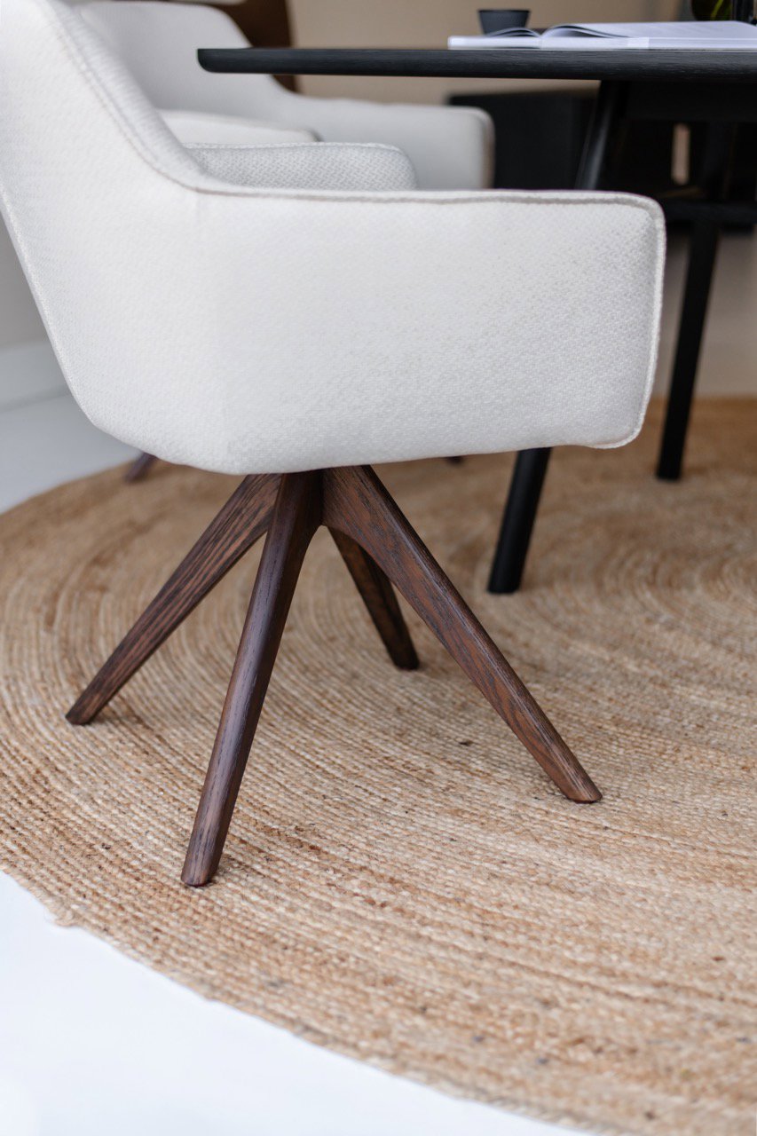 Hofu Dining Chair Checkers Charm Revolve Oak Walnut