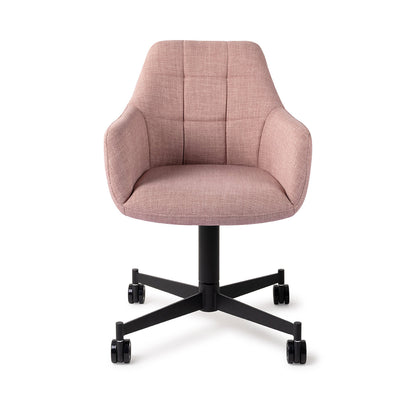 Noto Dining Chair Vintage Rose Caster Black