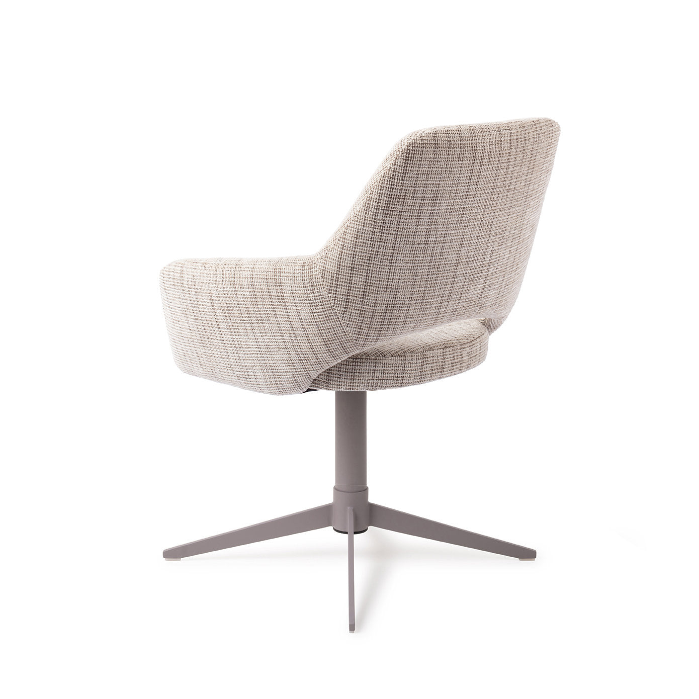 Yanai Dining Chair Caramel Grid Quad Grey